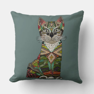 pixiebob kitten juniper throw pillow