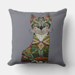 pixiebob kitten storm throw pillow