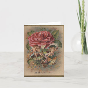 Pixies de Noël Envoyer des voeux Carte de Noël