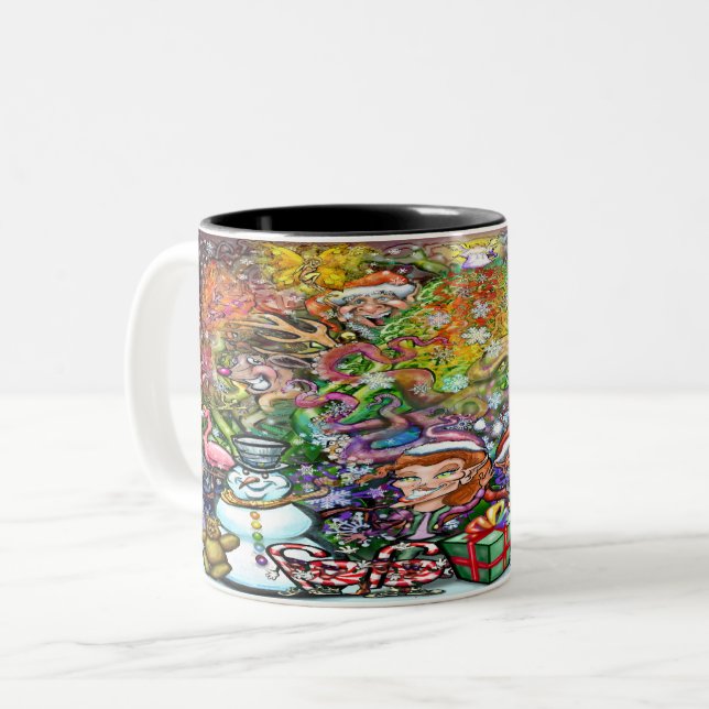Pixies Rainbow Two-Tone Coffee Mug (Front Left)