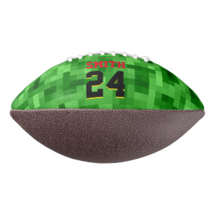 Pixilated Grass Player Name Number Cool Football