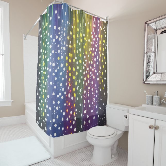 Pixy Rainbow Shower Curtain (In Situ)