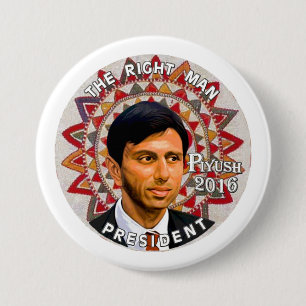 Piyush "Bobby" Jindal for president 2016 3 Inch Round Button