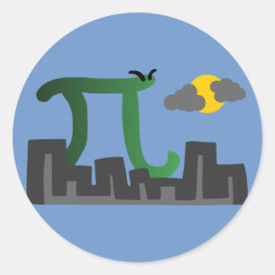 Pizilla Classic Round Sticker