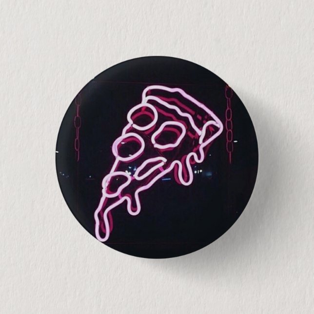 pizza... 1 inch round button (Front)
