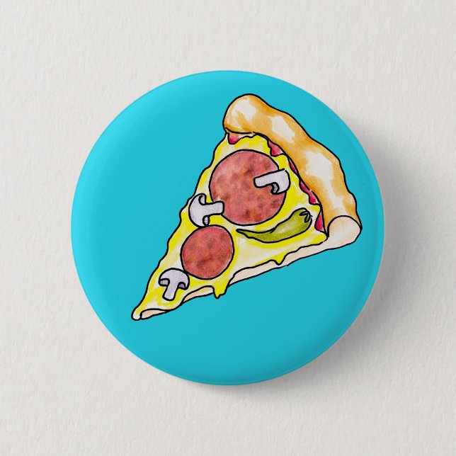 Pizza 2 Inch Round Button (Front)