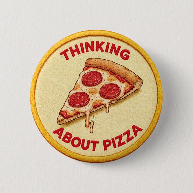 Pizza 2 Inch Round Button (Front)