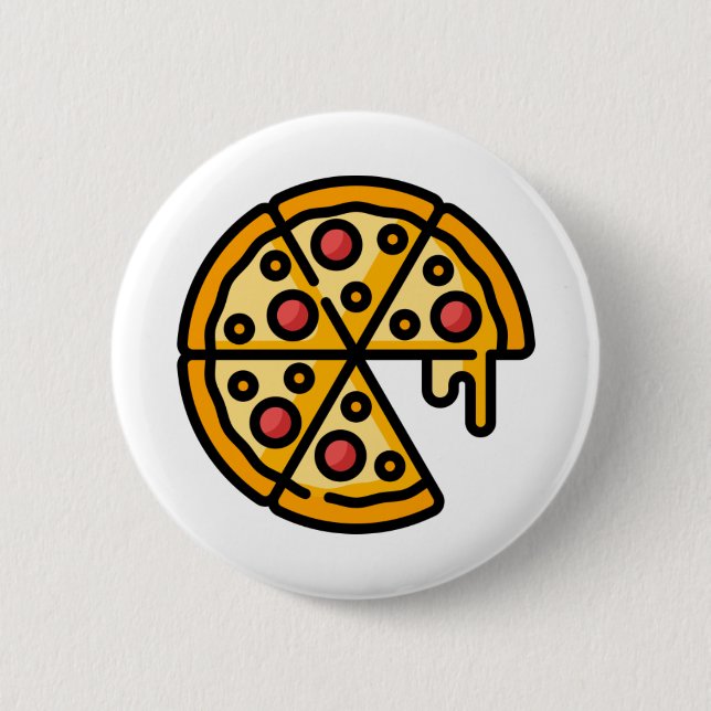 Pizza 2 Inch Round Button (Front)