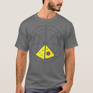 Pizza 2 Slices Cheese Pepperoni Funny Geometric Fo T-Shirt