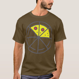 Pizza 3 Slices Cheese Pepperoni Funny Geometric Fo T-Shirt