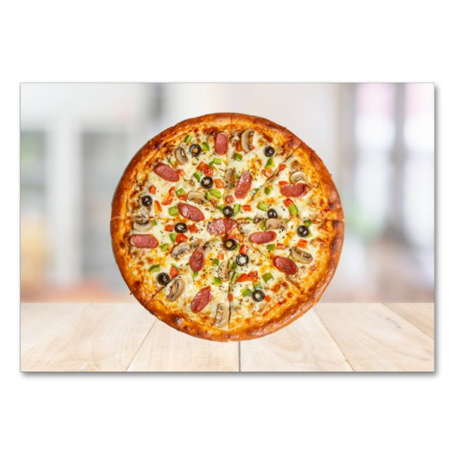 Pizza ABA Tact Label Flashcard | Carte photo (Devant)