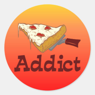 Pizza Addict Classic Round Sticker