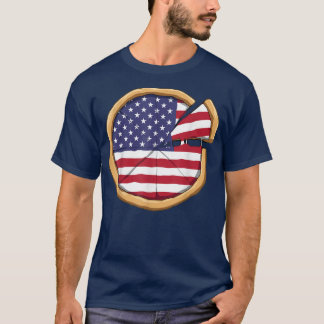 Pizza American Flag Patriotic Pizza Usa Pizza 4th T-Shirt