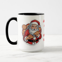 Pizza amusant Christmas Mug éditable