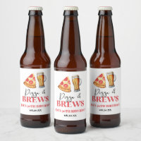 Pizza and Brews Beer Glass Birthday Party