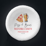 Pizza and Brews Before I Do's Rehearsal Dinner Paper Plate<br><div class="desc">These are Pizza and Brews Before I Do's! Beer Wedding Rehearsal Dinner Paper Bowls!</div>