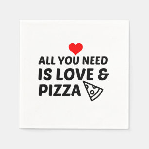 PIZZA AND LOVE NAPKIN
