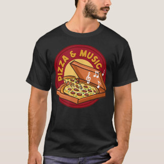 Pizza and Music Funny Pizza Chef Music Notes T-Shirt