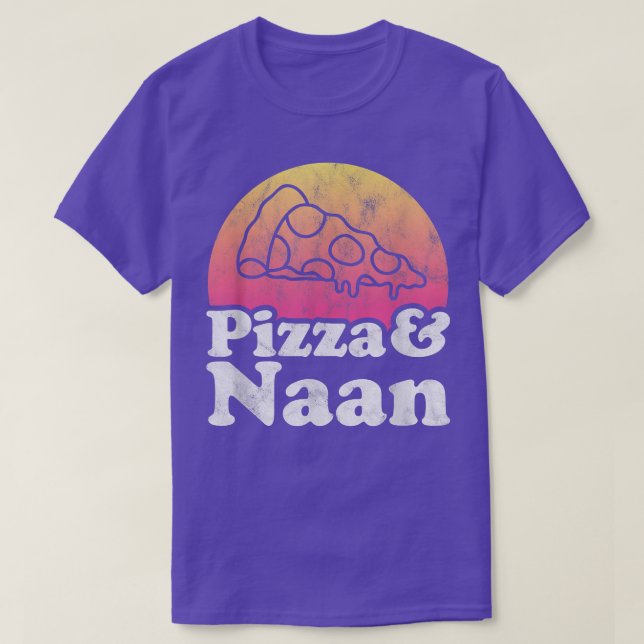 Pizza and Naan Bread  T-Shirt (Design Front)