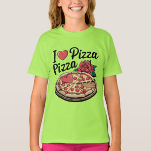 Pizza and Roses Valentine's Day T-Shirt