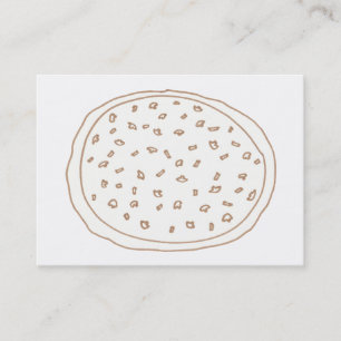 Pizza and toppings Coloring Business Cards