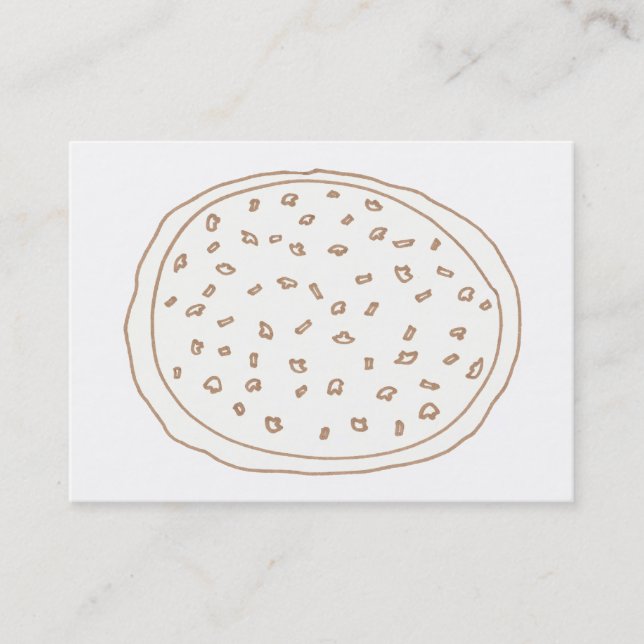 Pizza and toppings Colouring Business Cards (Front)