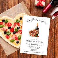 Pizza and Wine Night Modern Minimal