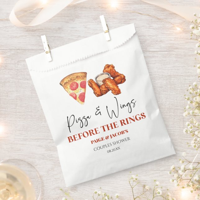Pizza and Wings Before The Wings Couples Shower Favour Bag (Clipped)