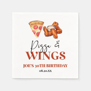 Pizza and Wings Birthday Party Napkin
