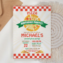 Pizza Anniversaire Fête Invitation