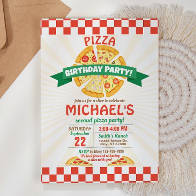 Pizza Anniversaire Fête Invitation (Créateur téléchargé)