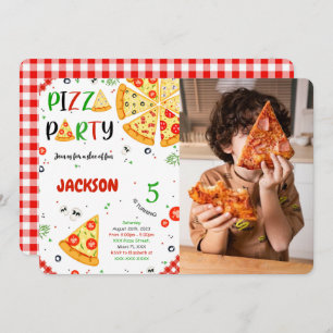 Pizza Anniversaire Photo invitation