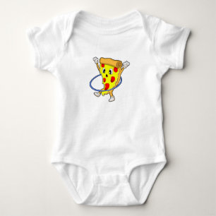 Pizza at Fitness with Fitness tires.PNG Baby Bodysuit
