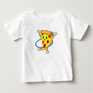 Pizza at Fitness with Fitness tires.PNG Baby T-Shirt