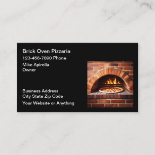 Pizza au four en brique Place Cartes de visite