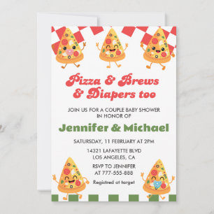 Pizza Baby Shower Invitations Pizza Bière Diaposit