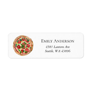 Pizza Baby Shower Return Address Label