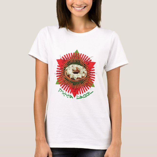 Pizza Bagel : Jewish Italian T-Shirt (Front)