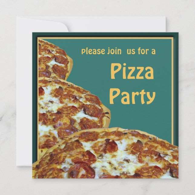 Pizza & Beer Party Invitation (Front)