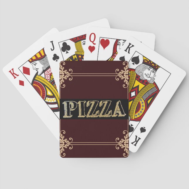 Pizza Bicycle Playing Cards (Back)
