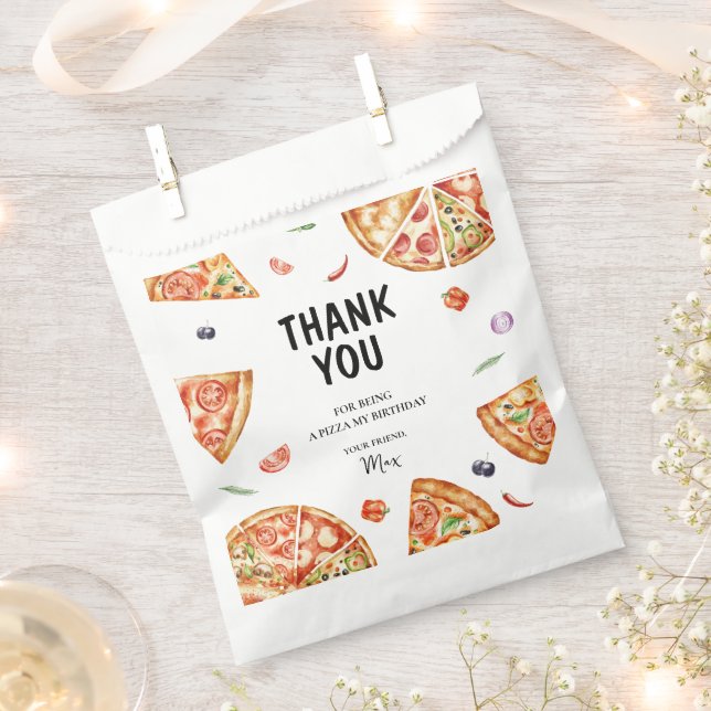 Pizza Birthday Part Favour Bag (Clipped)