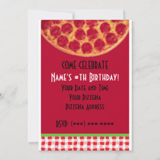 Pizza Birthday Party... Invitation