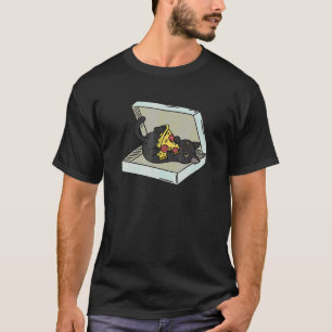 Pizza Black Cat Pet T-Shirt