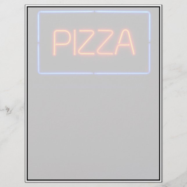 PIZZA Blue & Red Neon Sign (Front)