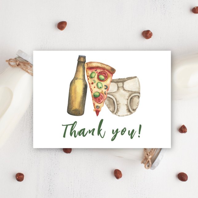 Pizza, Brebis et Diapers au Baby shower Merci (Créateur téléchargé)