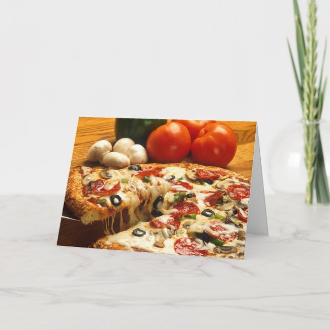 Pizza ? carte de voeux (Devant)