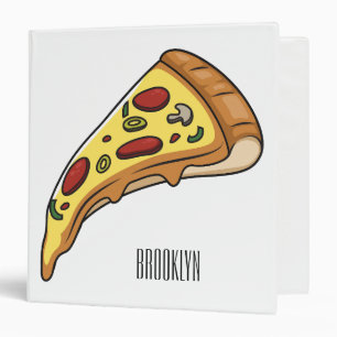 Pizza cartoon illustration  binder