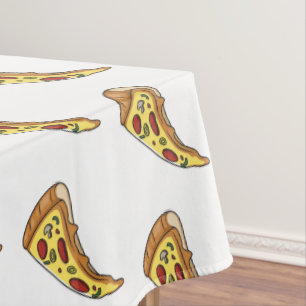 Pizza cartoon illustration  tablecloth