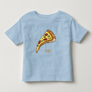 Pizza cartoon illustration toddler t-shirt