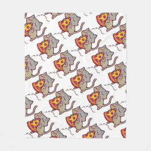 Pizza Cat! Fleece Blanket